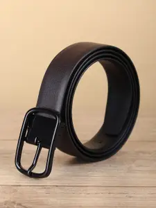 WINSOME DEAL Men Tang Closure Textured Formal Belt