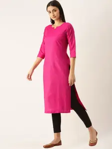 KALINI Notch Neck Straight Kurta