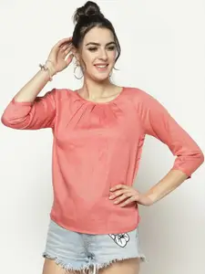Sera Women Solid Round Neck Top