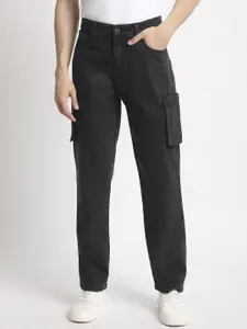 The Roadster Lifestyle Co Men Straight Fit Mid-Rise Pure Cotton Cargo Jeans