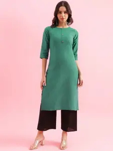 HRITIKA Round Neck Straight Kurta