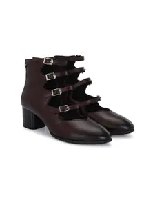 Delize Women Round Toe Block-Heeled Boots