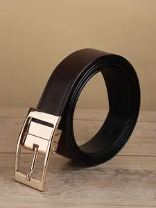 WINSOME DEAL Men Tang Closured Textured Formal Belt