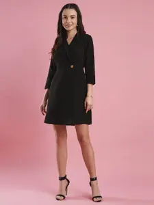 Globus Shawl Lapel Solid Mini Workwear Blazer Dress
