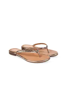 JM Looks Women Embellished  Open Toe Flats