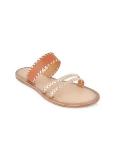 Anouk Women Embellished Ethnic Open Toe Flats