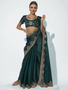Mitera Embroidered Organza Saree