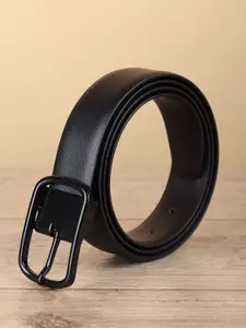 WINSOME DEAL Men Tang Closure Textured Formal Belt