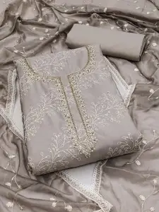 Peachmode Floral Embroidered Unstitched Dress Material