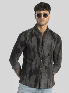 Snitch Men Smart Slim Fit Abstract Printed Casual Shirt