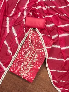 KIMISHA Bandhani Printed Unstitched Dress Material