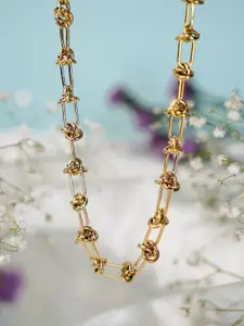 SWASHAA 18K Gold Plated Stainless Steel Necklace