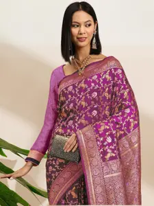 Chhabra 555 Woven Design Paisley Sarees