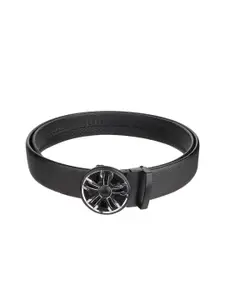 WINSOME DEAL Men Textured Slider Buckle Closure Casual Belt