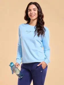 Enamor E079 Basic Pop Over Mindful Graphic Basic Sweatshirt
