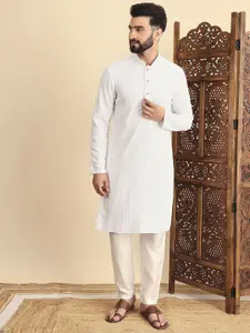 House of Pataudi Embroidered Straight Kurtas