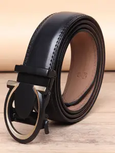 WINSOME DEAL Men Slider Buckle Closure Formal Belt