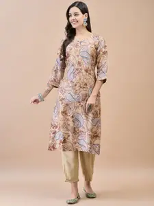 Shree Women Floral Printed Flared Sleeves Kurta
