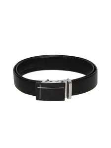WINSOME DEAL Men Textured Slider Buckle Closure Formal Belt