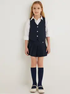 Koton Girls Solid A-line Mini Skirt