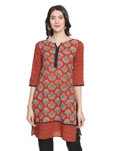 Anouk Ethnic Motifs Printed Pure Cotton Short Kurti