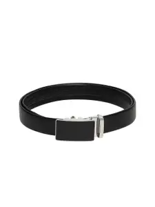 WINSOME DEAL Men Textured Slider Buckle Closure Formal Belt