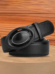 WINSOME DEAL Men Textured Slider Buckle Closure Casual Belt