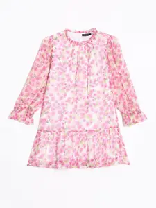 Allen Solly Junior Girls Floral Printed Pure Cotton A-Line Dress