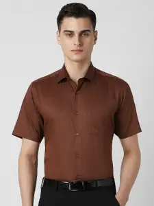 Van Heusen Men Spread Collar Micro Ditsy Printed Cotton Casual Shirt