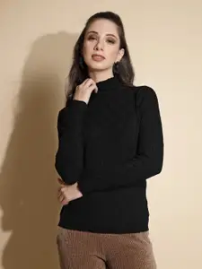 Global Republic Women Self Design High Neck Top