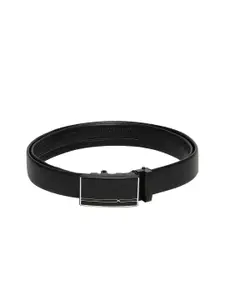 WINSOME DEAL Men Textured Slider Buckle Closure Formal Belt
