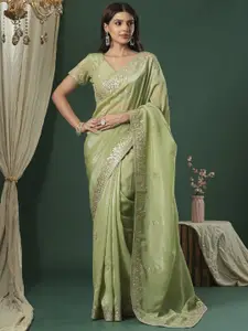 Saree mall Embellished Gotta Patti Satin Saree