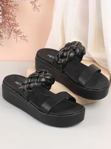 Metro Embellished Braided Wedge Sandals