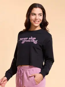 Enamor Graphic Drop Shoulder Cotton Terry Sweatshirt-E9G2