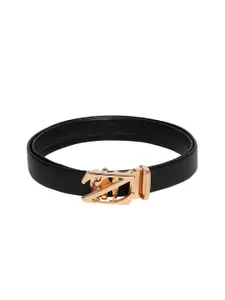 WINSOME DEAL Men Textured Slider Buckle Closure Casual Belt