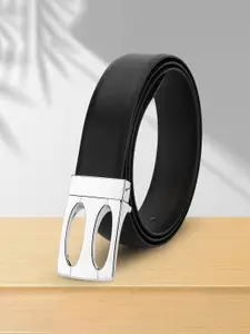 WINSOME DEAL  Men Push Pin Closure Textured Formal Belt