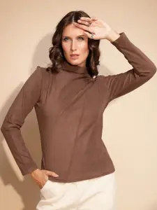 Global Republic Women Solid High Neck Top