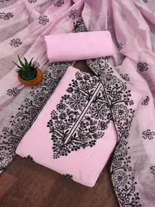 Peachmode Embroidered Unstitched Dress Material