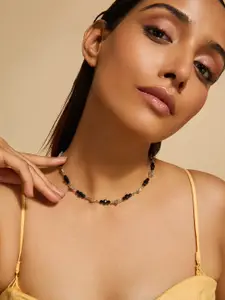 Kushal's Fashion Jewellery Copper Rhodium-Plated Necklace