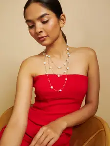 Kushal's Fashion Jewellery Copper Gold-Plated Necklace