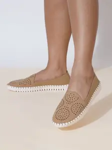 Sherrif Shoes Women Mules with Laser Cuts Flats