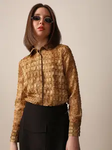 ONLY Women Spread Collar Abstract Printed Casual Shirt