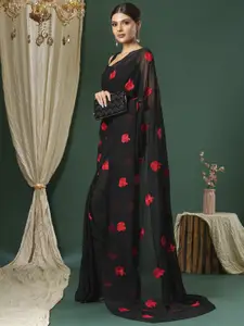 Saree mall Embellished Beads and Stones Sarees With Blouse Piece