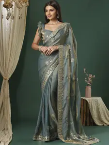 Saree mall Embellished Gotta Patti Satin Sarees