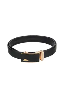 WINSOME DEAL Men Textured Slider Buckle Closure Formal Belt