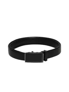 WINSOME DEAL Men Textured Slider Buckle Closure Formal Belt