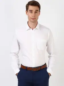 Peter England Men Spread Collar Micro Ditsy Printed Cotton Slim Fit Formal Shirt