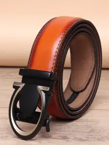 WINSOME DEAL Men Solid Slider Buckle Closure Casual Belt
