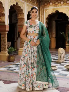 Ragavi Printed Ready to Wear Lehenga & Blouse With Dupatta
