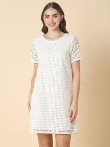 Allen Solly Woman Self Design Sheath Dress